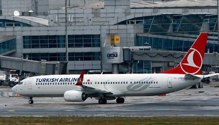 Một chiếc máy bay của hãng Turkish Airlines.